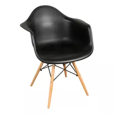 Silla De Comedor Makom Sillón Eames, Estructura Color Negro, 1 Unidad