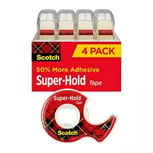 Cinta De Embalar Scotch Super-hold Tape, 4 Rollos, Acabado T