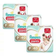 Kit C/3 Pacotes Da Nova Fraldas Pamper Premium Care Pants 