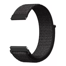 Malla Nylon Con Velcro 20mm Reloj Smart Amazfit Gts Pace Xia Ancho 20 Mm Color Negro