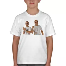 Remera Blanca Niño Sublimada Wisin Y Yandel