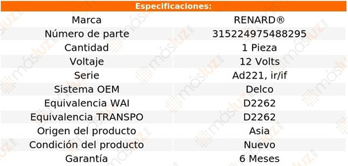 Regulador Alternador Pontiac Wave5 1.6l 4 Cil 05/07 Foto 2