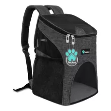 Mochila Mascotas Premium Ventilada Y Segura Gris