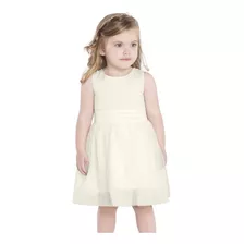 Vestido Em Tecido Tafetá Com Tule Modelinho Regata