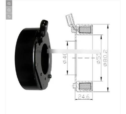 Bobina Compresor A/c Toyota Corolla Yaris Avensis Ba022 Foto 4