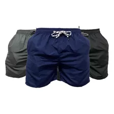 Kit 3 Shorts Tactel Masculino Mauricinho Verão Praia