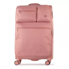 Cloe- Maleta Med 24 P/documentar Textil Estampado Monograma Color Rosa