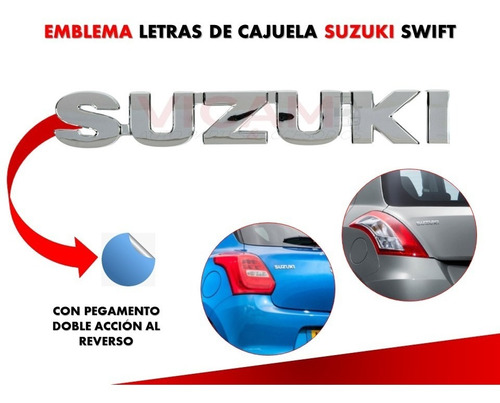 Emblema Para Cajuela Suzuki Swift 2012-2017 Foto 2
