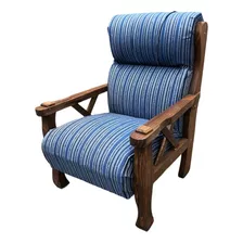 Sillon De 1 Cuerpo Hamburgo Brazos En Madera Masciza.