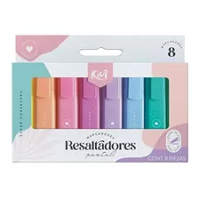 Marcadores Resaltadores Pastel X 8 Kiut