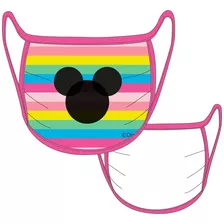 Mascara Facial Proteção Tecido Colorida Disney Mickey Adulto Cor Colorido