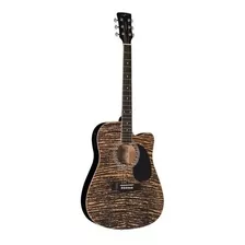 Violão Eletroacústico Vogga Vck370 Mahogany Flamed - C/nf