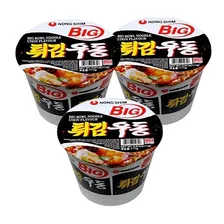 3x Tempura Udon Cup Noodle Big Nong Shim 111g 12x S/juros!