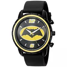 Dc Comics Reloj Casual De Cuarzo, Metal Y Silicona Para