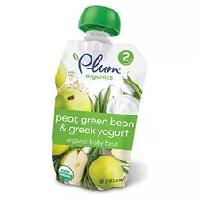 Plum Organics Etapa 2, Organic Baby Food, Pera, Haba Verde Y