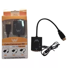 Adaptador Para Conversão De Vga Para Hdmi - Com Som E Áudio