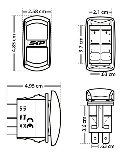 Switch Skp Marino Tipo Rzr 1-2 - On-off-on Foto 5