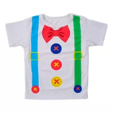 Camiseta Fantasia Aniversário Temático Roupa Infantil Menino