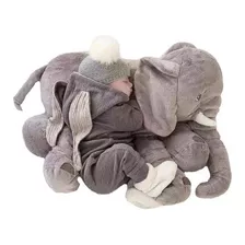 Almohadon Elefante Gris - Peluche Almohada De Apego