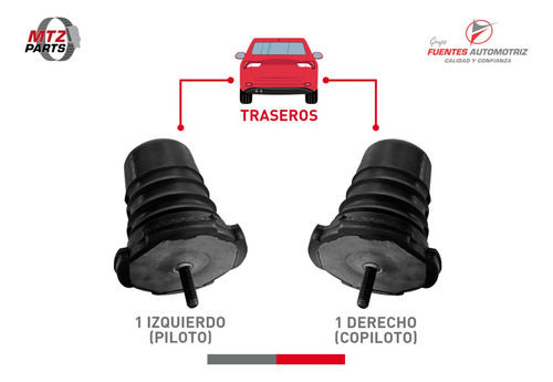 Kit 2 Tope Suspension Tras Chrysler Town \u0026 Country 2003 2004 Foto 2