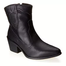 Bota Feminina Country Em Couro Cano Curto Bico Fino Dakota