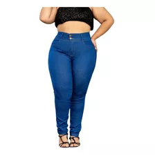 Calça Push Up Mamacita Plus Size Cintura Alta Com Lycra