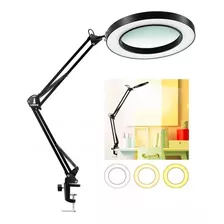 Lupa Luminária Articulável Led Ring Light Garra Base Lorben Cor Da Estrutura Preto