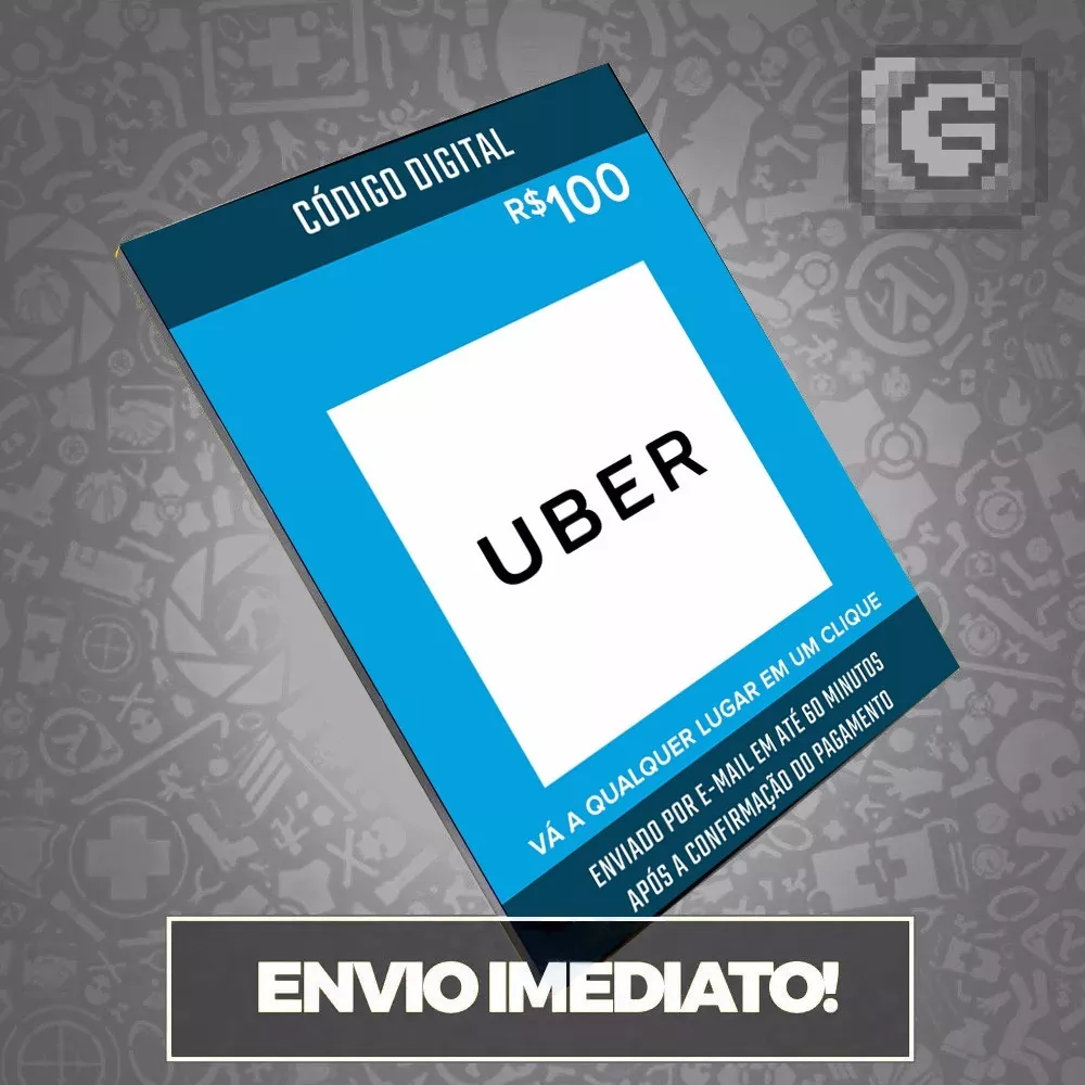 Cartão Pré-pago Uber R$ 100 Reais