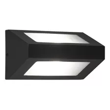 Aplique Bidireccional Exterior Pared 1 Luz Apto Led Hierro Color Negro