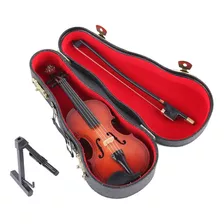 1pc Delicado Realista Mini Violín Regalo Mini Instrumento Mi