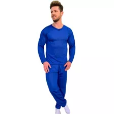 Pijama Masculino Adulto Longo Camisa E Calça Comprida