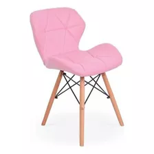 Cadeira De Jantar Eiffel Slim Couro Estofado Botone Wood
