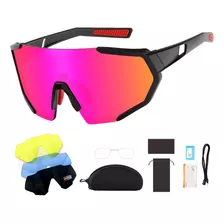 Lentes Deportivas Polarizadas Ciclismo Moto Con 5 Lentes