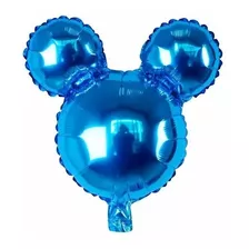 Globo Metalizado Forma Mickey De 45 Cm Color Azul X 1 Und