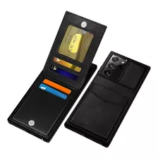 Funda Negra Tipo Billetera Para Samsung Galaxy Note 20 Ul...