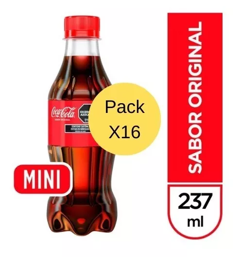 Coca Cola Botella 237 Ml Pack X16 Original Zetta Bebidas
