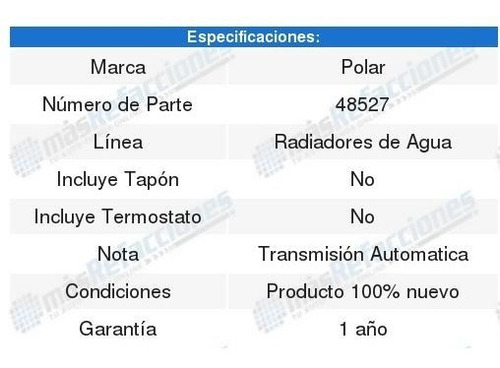 Radiador Agua Renault Fluence L4 2.0l 2011-2012 Foto 2