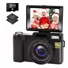 Camara Digital Camara Vlogging 30mp Full Hd 2 32gb.