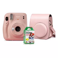 Câmera Instantânea Instax Mini 11 Rosa Claro + Filme + Bag