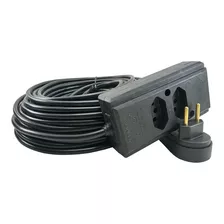 Extensão Elétrica 20 Metros 10/20a Cabo Pp2x2,5mm Reforçada Cor Preta 127v/220v