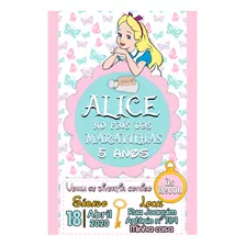 Convite Digital Alice No Pais Das Maravilhas