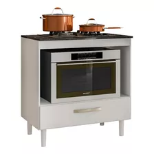 Balcão Para Cooktop 4 E 5 Bocas E Espaço Forno Multiuso 80cm