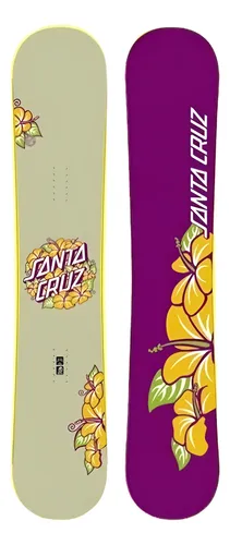 Tabla De Snowboard Mujer Santa Cruz Hibiscus 3d Rocker Stw