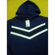 Poleron Hombre Nuevo H & M Moda Azul Talla Xs