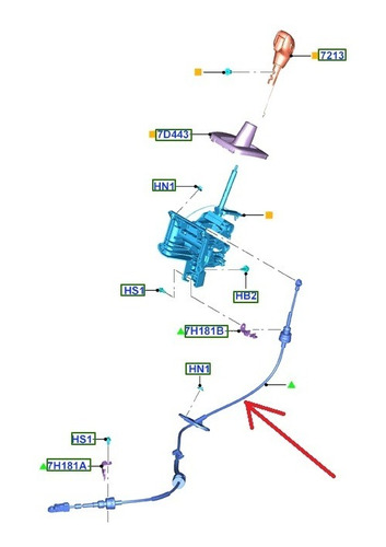 Piola Selectora De Cambios Para Ford Escape 1.6l L4 13-16 Foto 5