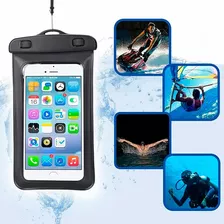 Porta Celular Impermeável Smartphone Piscina Praia Água Útil Cor Azul