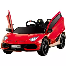 Carro Electrico Lamborghini Aventador Svj Rojo Uenjoy Ride R