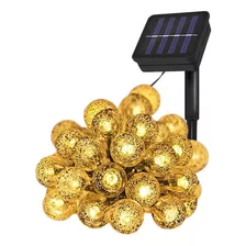 Pisca-pisca Solar Led Bola De Natal Decoração 3000k