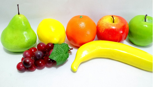 Fruta Artificial Decorativa Tamaño Real Precio X Unid Import