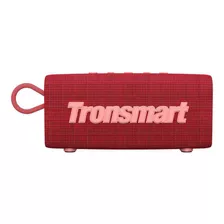 Caixa De Som Bluetooth Tronsmart Trip Prova D'água Preto 10w Cor Vermelho